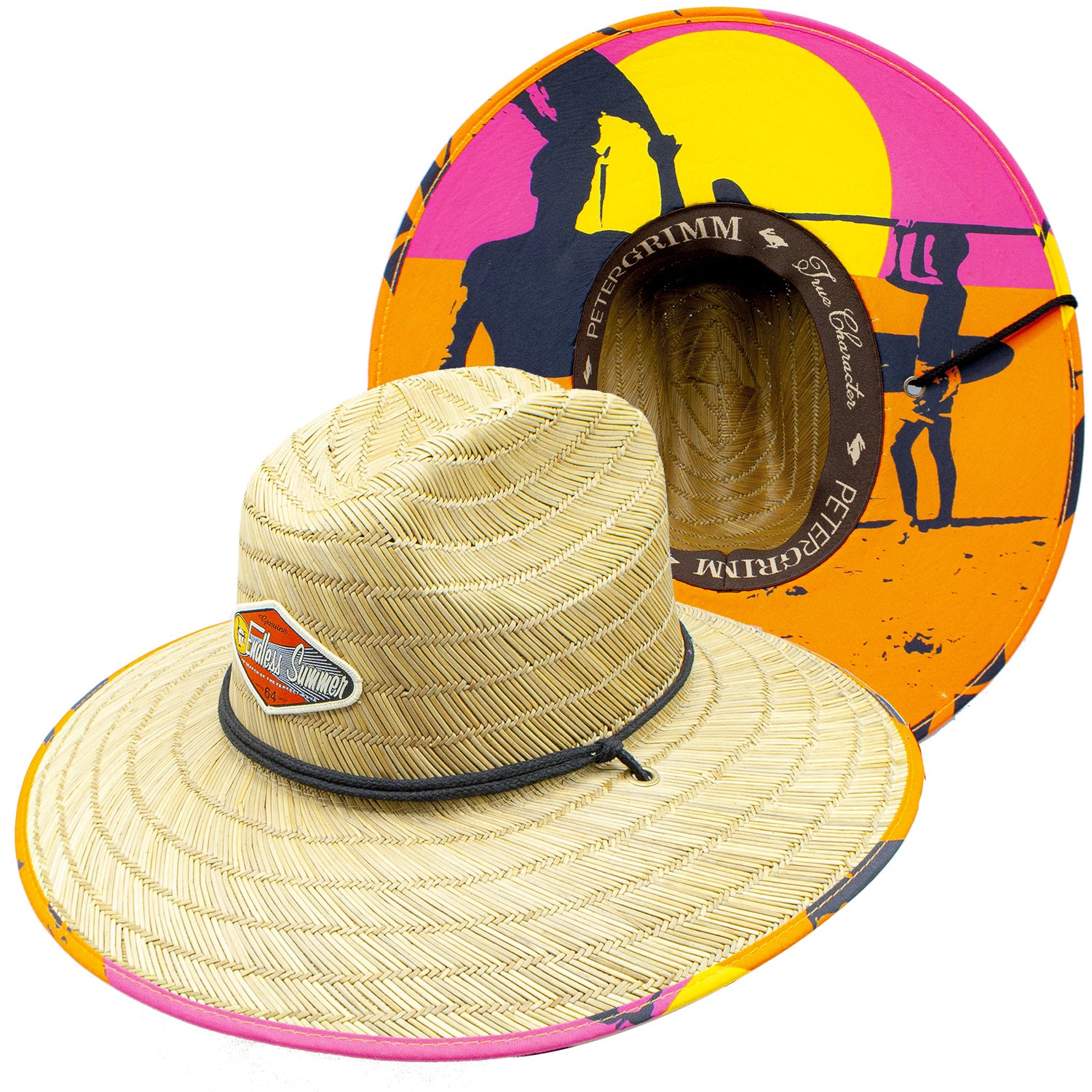Endless Summer Underbrim Straw Lifeguard Hat Doba Default